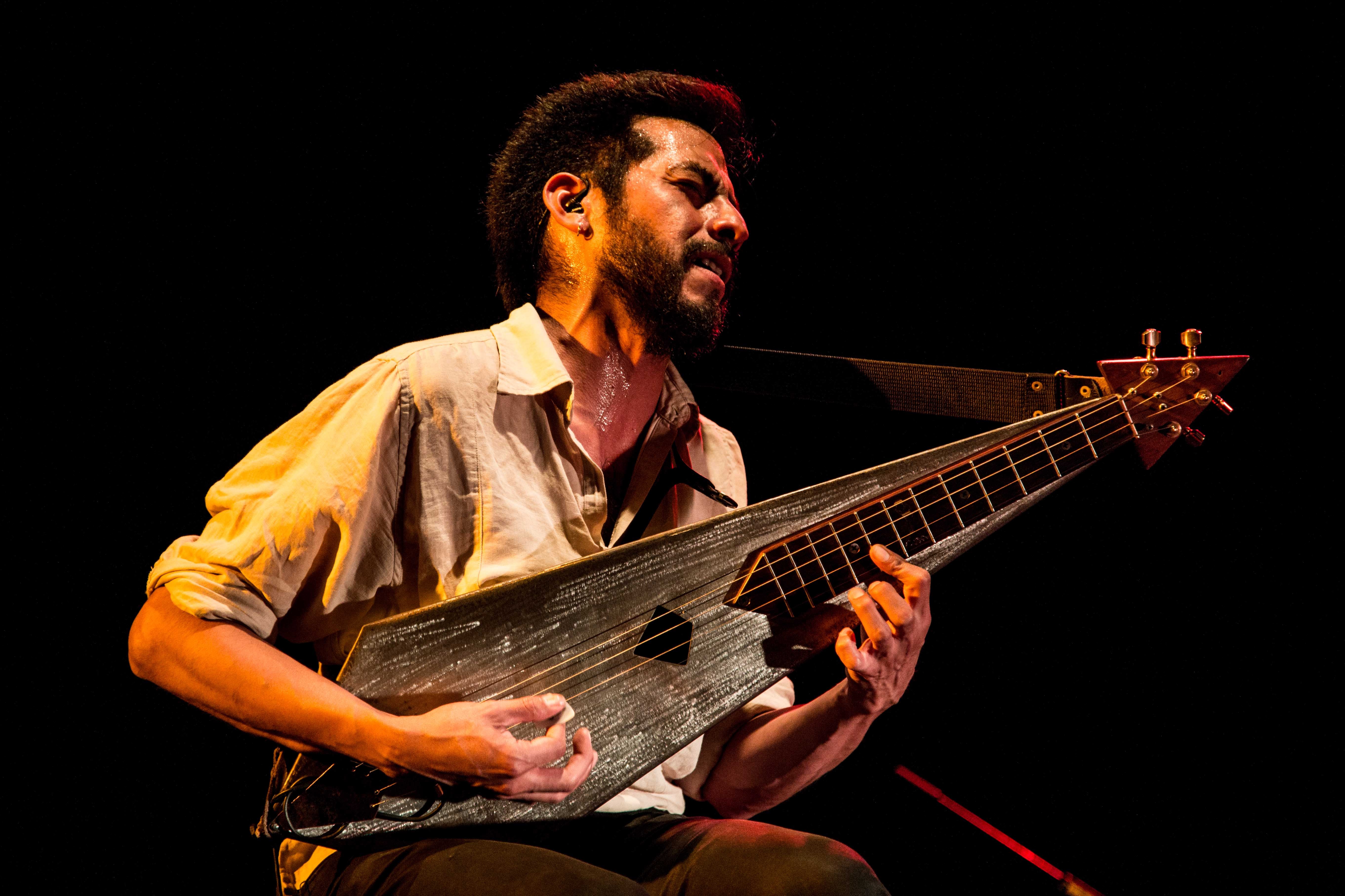 Mauricio Sotelo speaking about Chapman Stick and metal instruments